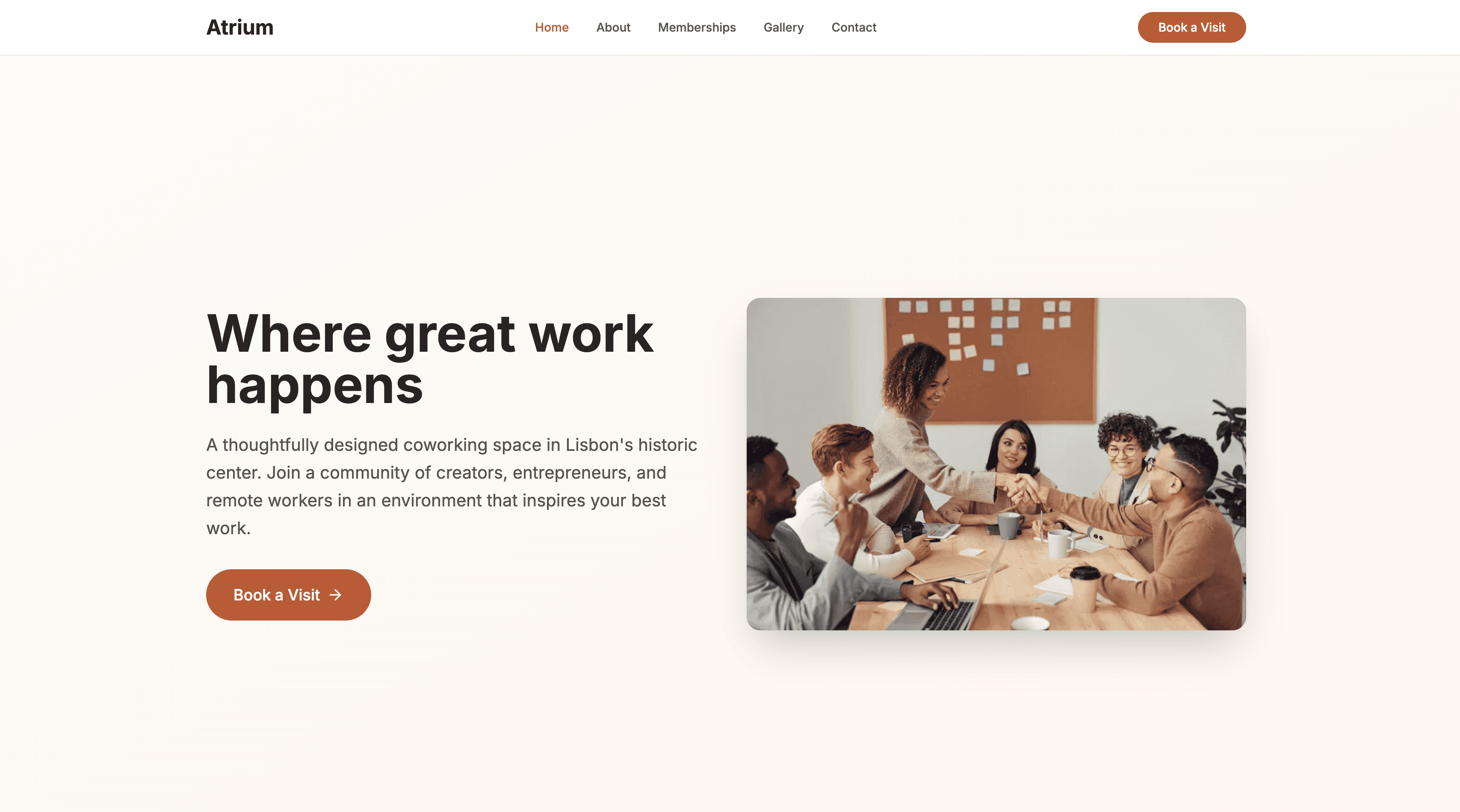 Atrium template screenshot
